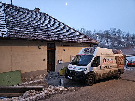 Izolace stropu zděného domu v Malém Beranově